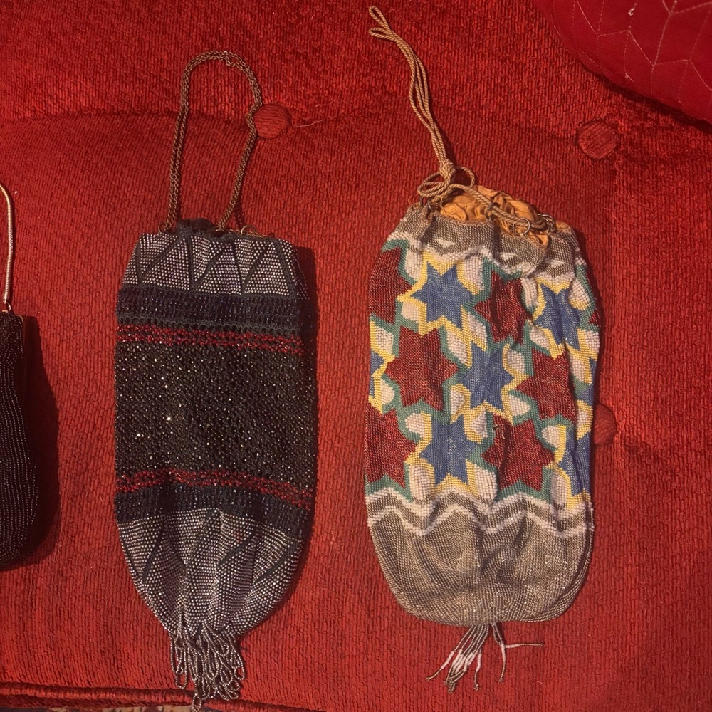 1920s Colorful Beaded Pouches
